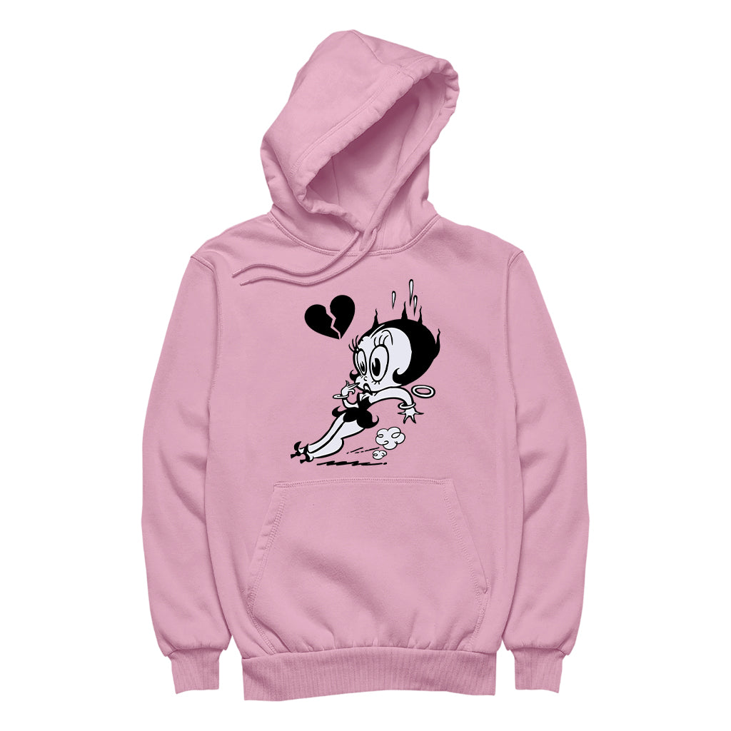 Betty Boop Heart Broken Skid Men's Hooded Sweatshirt
