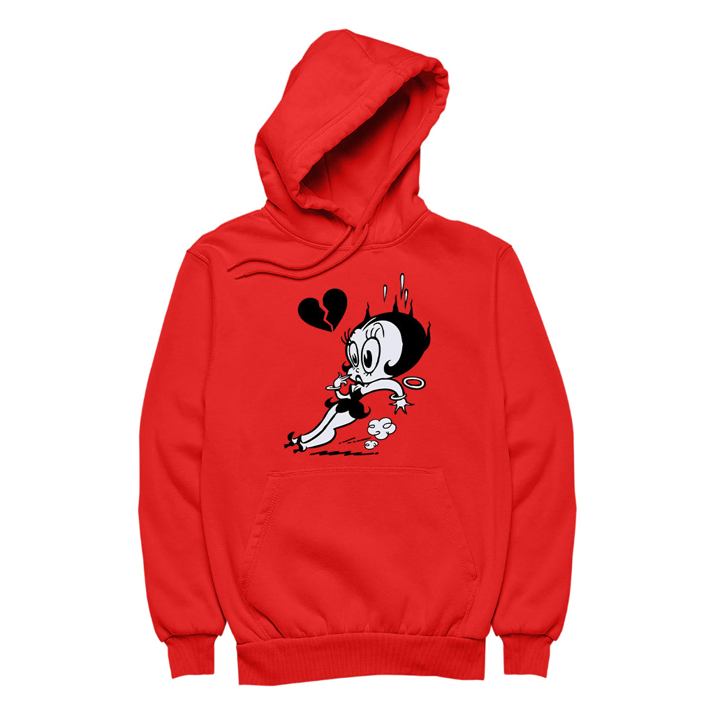 Betty Boop Heart Broken Skid Men's Hooded Sweatshirt
