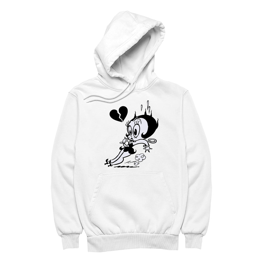 Betty Boop Heart Broken Skid Men's Hooded Sweatshirt