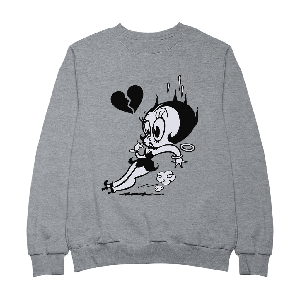 Betty Boop Heart Broken Skid Men's Sweatshirt