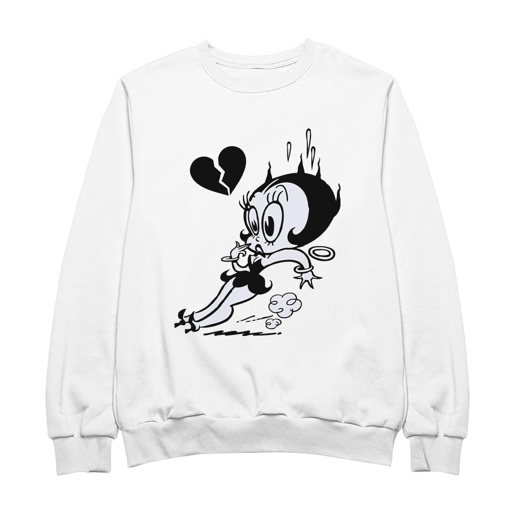 Betty Boop Heart Broken Skid Men's Sweatshirt