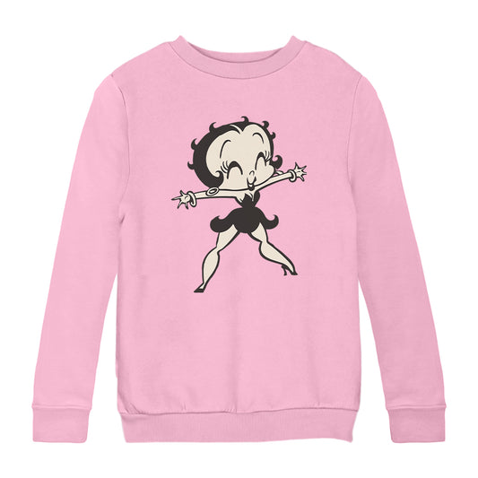 Betty Boop Standing Starfish Kids Sweatshirt