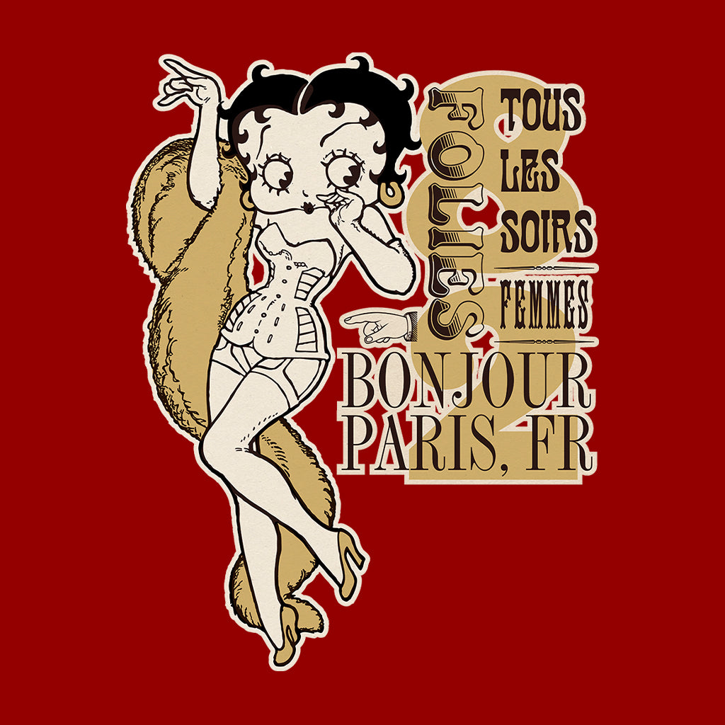 Betty Boop Bonjour Paris, FR Men's Hooded Sweatshirt