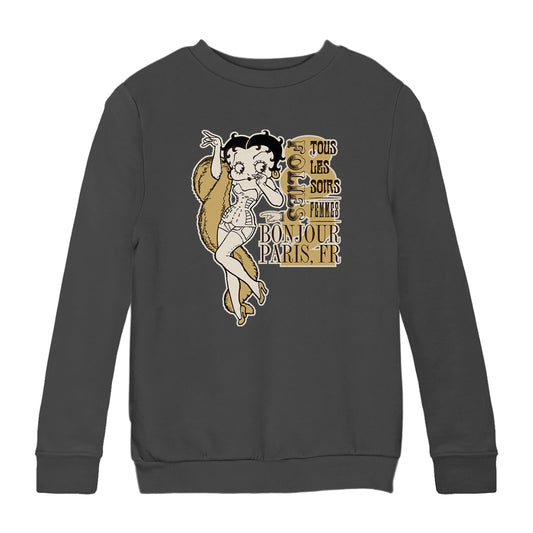 Betty Boop Bonjour Paris, FR Kids Sweatshirt