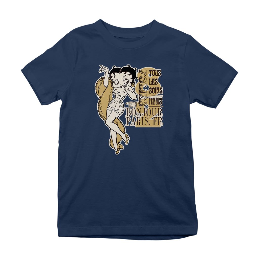 Betty Boop Bonjour Paris, FR Kids T-Shirt