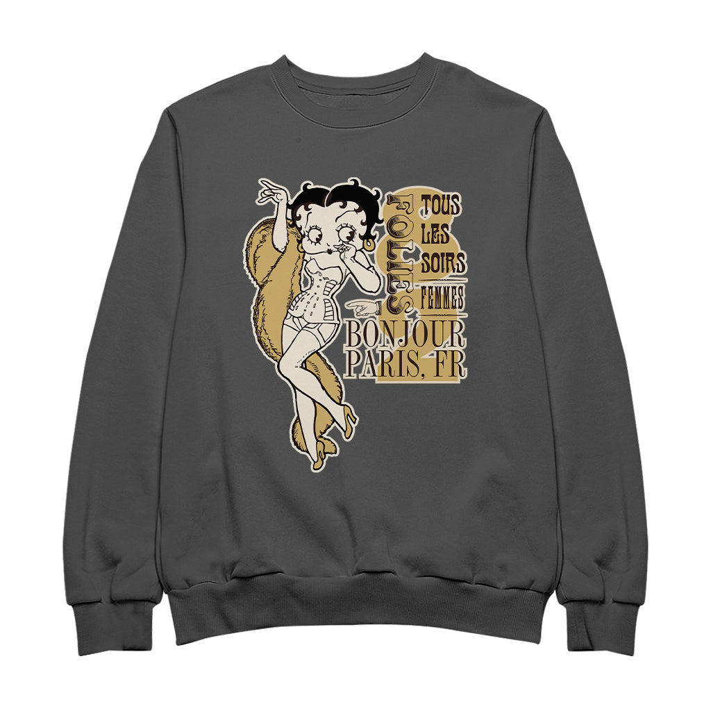 Betty Boop Bonjour Paris, FR Men's Sweatshirt