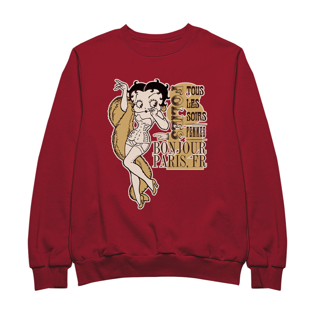 Betty Boop Bonjour Paris, FR Men's Sweatshirt