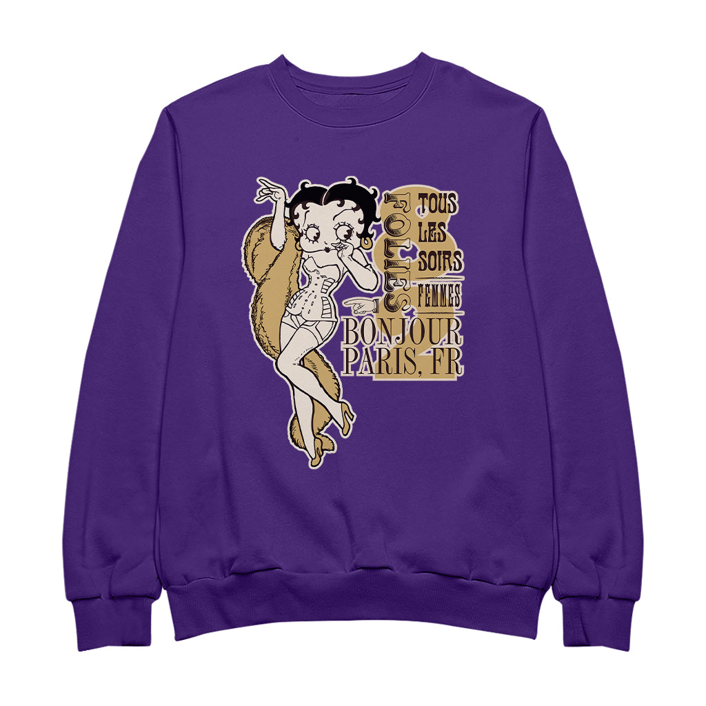 Betty Boop Bonjour Paris, FR Men's Sweatshirt