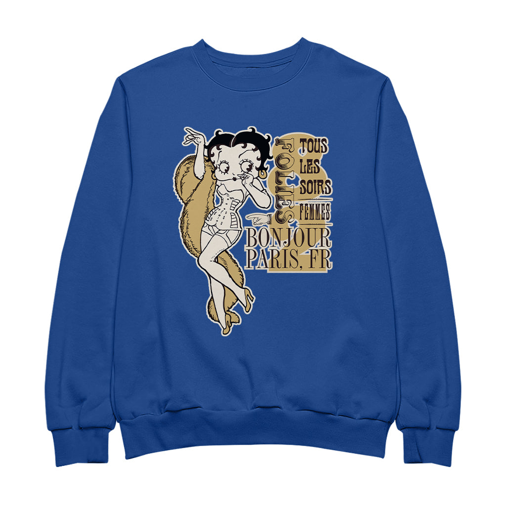 Betty Boop Bonjour Paris, FR Men's Sweatshirt