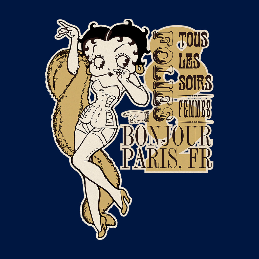 Betty Boop Bonjour Paris, FR Men's Hooded Sweatshirt