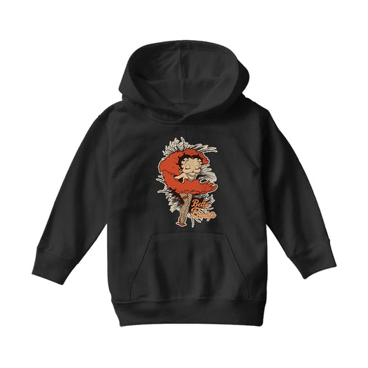 Betty Boop Fans and Feathers Kids Hooded Sweatshirt