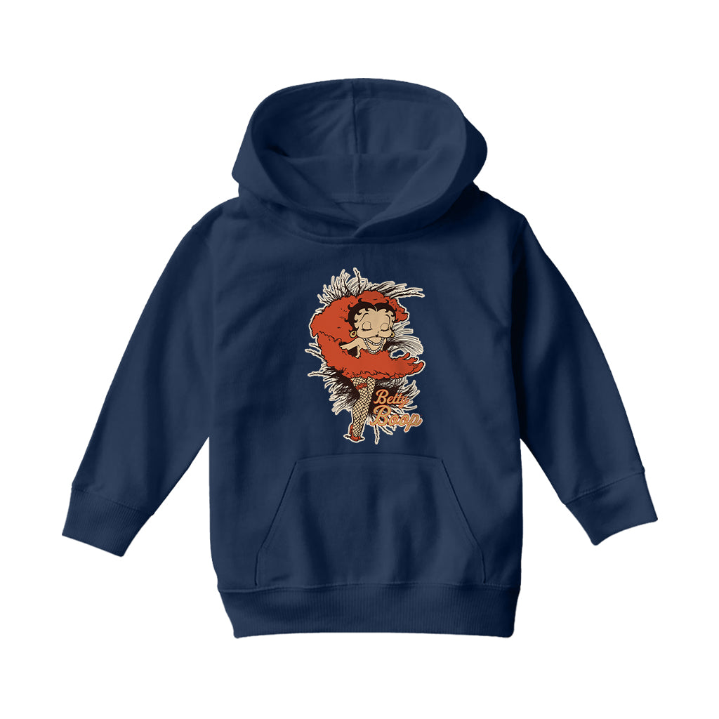 Betty Boop Fans and Feathers Kids Hooded Sweatshirt