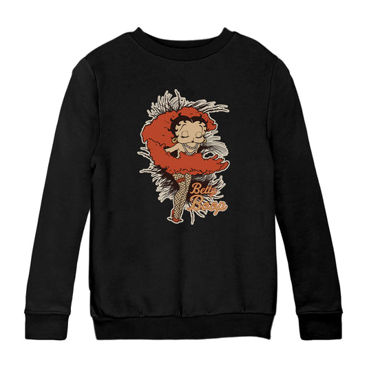 Betty Boop Fans and Feathers Kids Sweatshirt