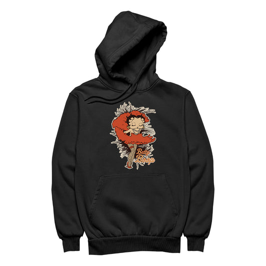 Betty Boop Fans and Feathers Women's Hooded Sweatshirt