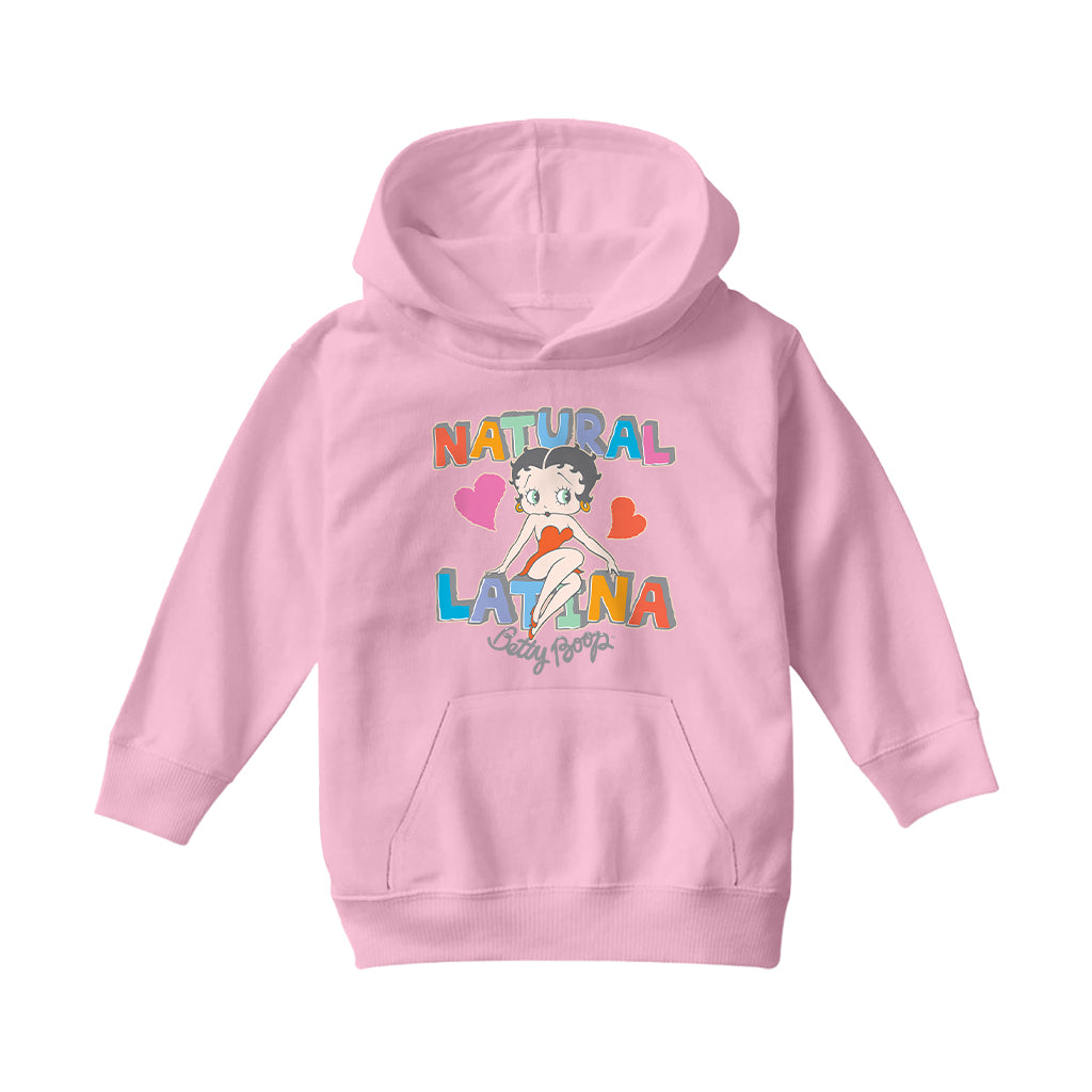 Betty Boop Natural Latina Kids Hooded Sweatshirt