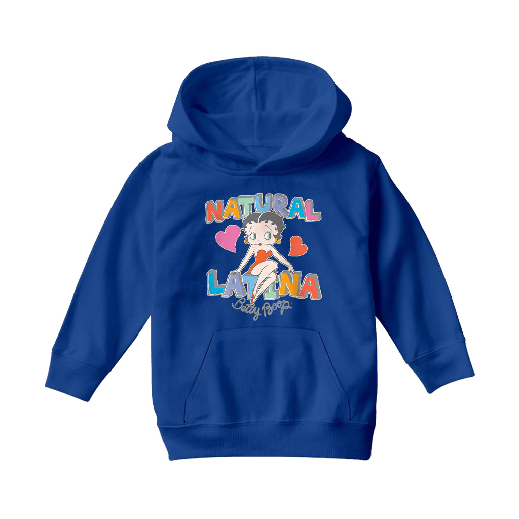 Betty Boop Natural Latina Kids Hooded Sweatshirt