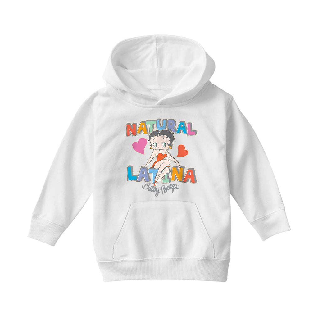 Betty Boop Natural Latina Kids Hooded Sweatshirt
