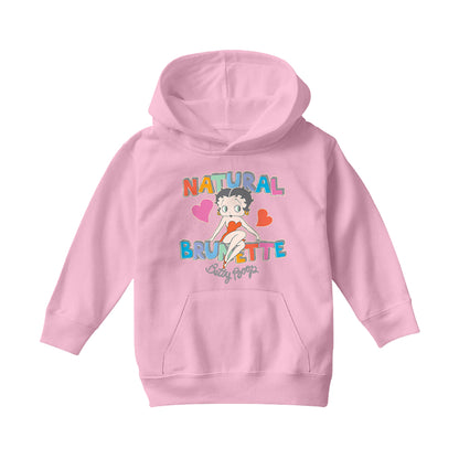 Betty Boop Natural Brunette Kids Hooded Sweatshirt