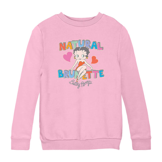 Betty Boop Natural Brunette Kids Sweatshirt