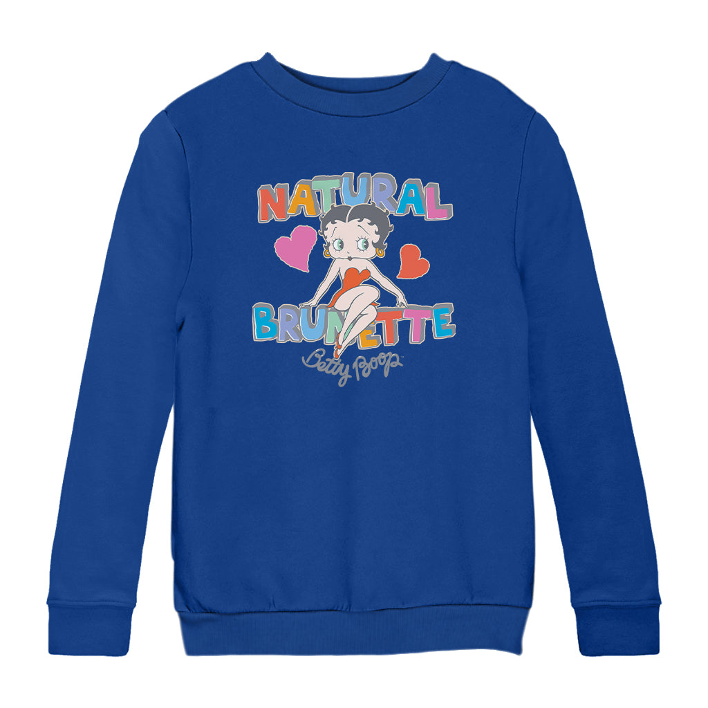 Betty Boop Natural Brunette Kids Sweatshirt
