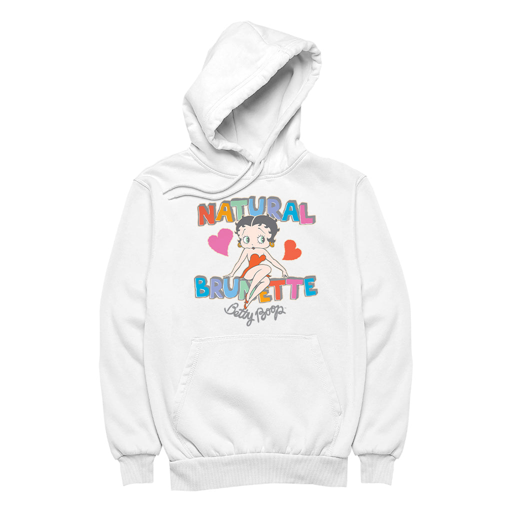 Betty Boop Natural Brunette Men's Hooded Sweatshirt