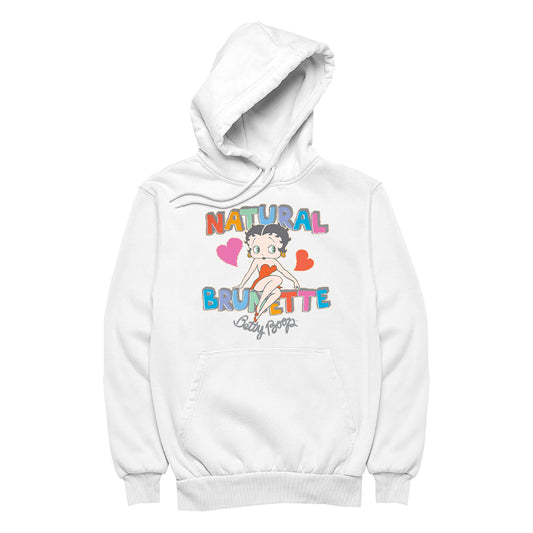 Betty Boop Natural Brunette Men's Hooded Sweatshirt