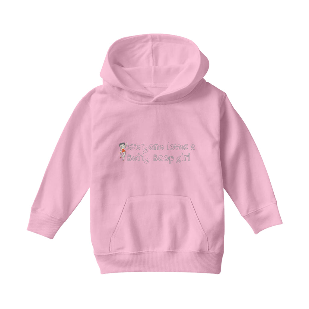 Betty Boop Everyone Loves A Betty Boop Girl Kids Hooded Sweatshirt