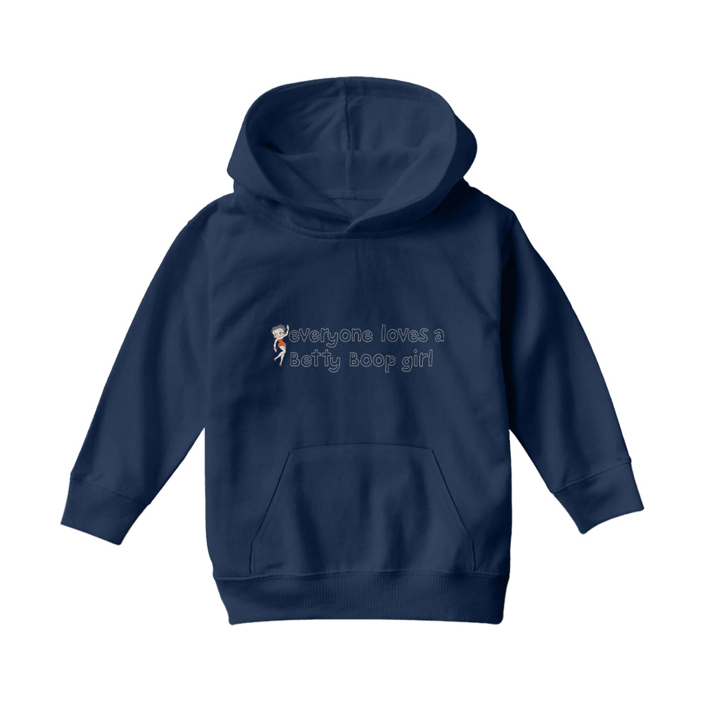 Betty Boop Everyone Loves A Betty Boop Girl Kids Hooded Sweatshirt