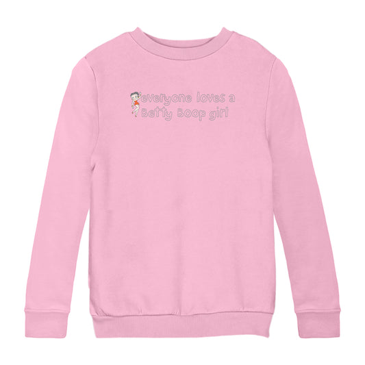 Betty Boop Everyone Loves A Betty Boop Girl Kids Sweatshirt
