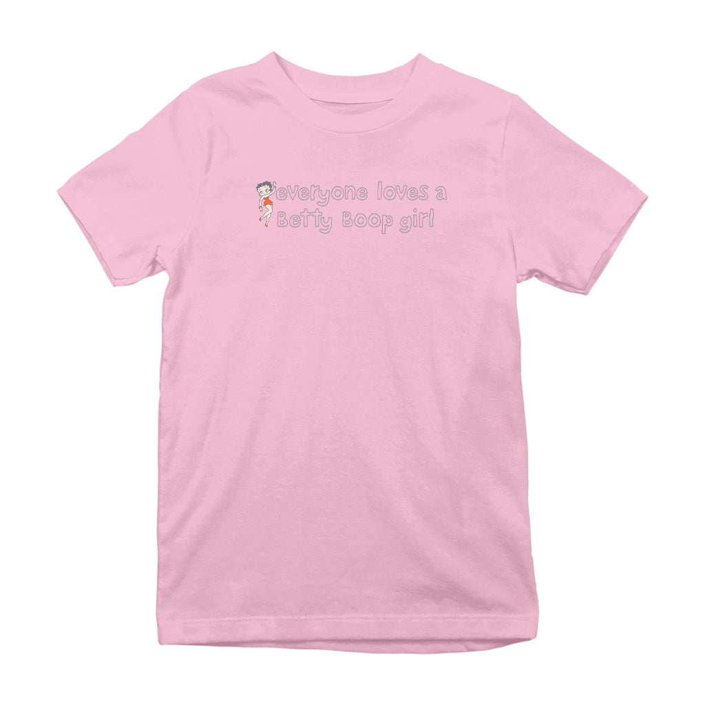 Betty Boop Everyone Loves A Betty Boop Girl Kids T-Shirt