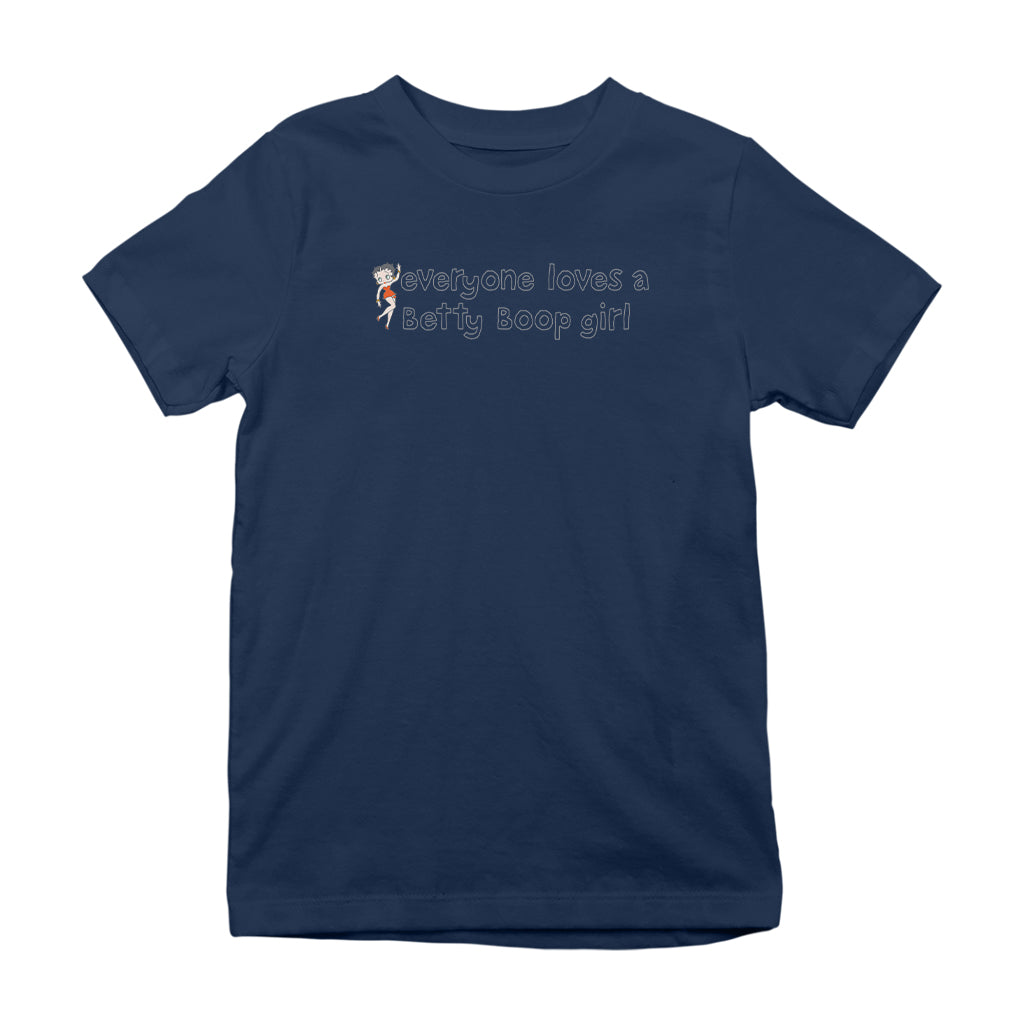 Betty Boop Everyone Loves A Betty Boop Girl Kids T-Shirt