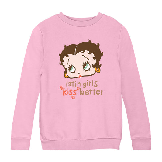 Betty Boop Latin Girls Kiss Better Kids Sweatshirt