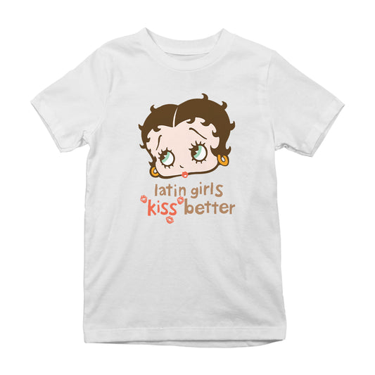 Betty Boop Latin Girls Kiss Better Kids T-Shirt