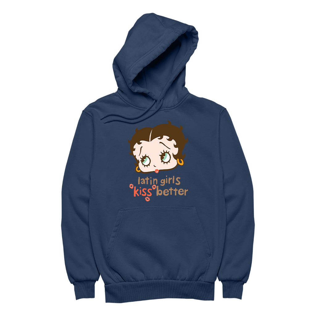 Betty Boop Latin Girls Kiss Better Men's Hooded Sweatshirt