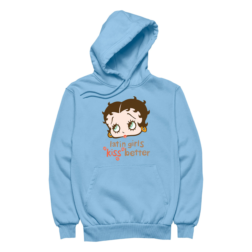 Betty Boop Latin Girls Kiss Better Men's Hooded Sweatshirt