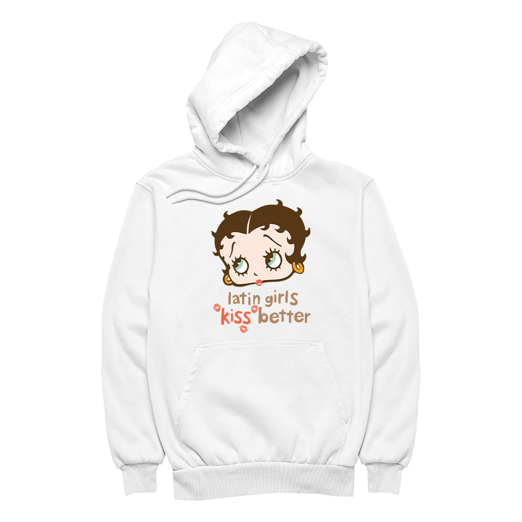 Betty Boop Latin Girls Kiss Better Men's Hooded Sweatshirt