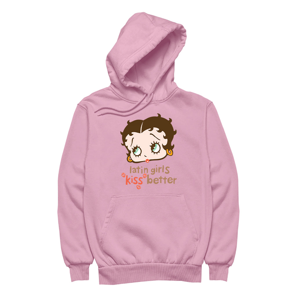 Betty Boop Latin Girls Kiss Better Women's Hooded Sweatshirt
