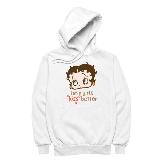 Betty Boop Latin Girls Kiss Better Women's Hooded Sweatshirt