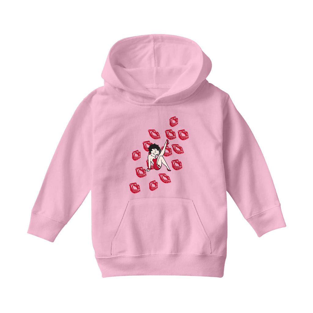 Betty Boop Kisses Kids Hooded Sweatshirt