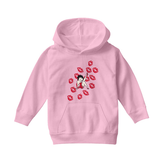 Betty Boop Kisses Kids Hooded Sweatshirt