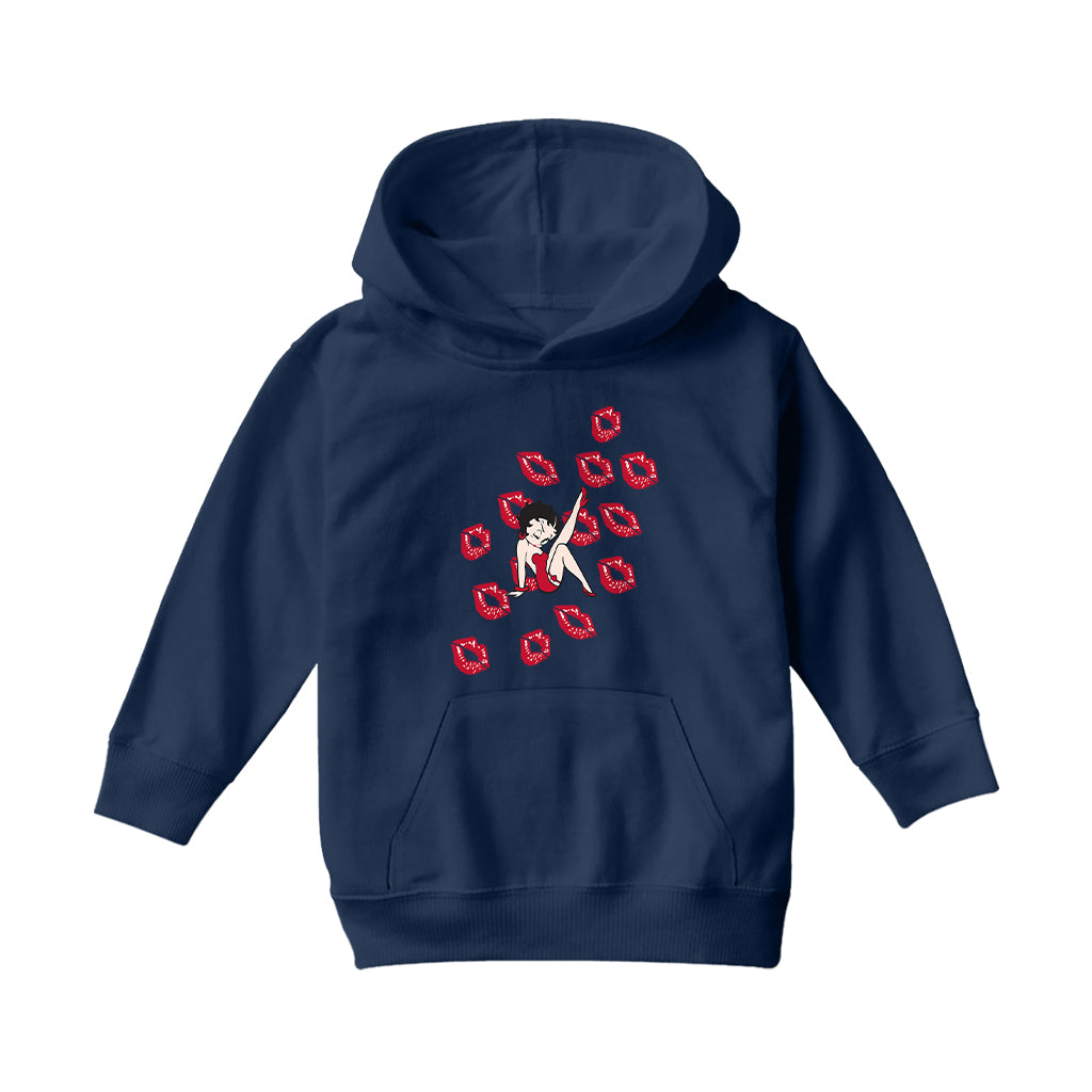 Betty Boop Kisses Kids Hooded Sweatshirt