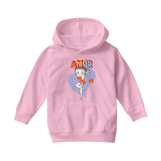Betty Boop Amor Kids Hooded Sweatshirt