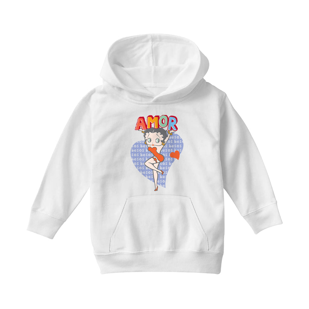 Betty Boop Amor Kids Hooded Sweatshirt