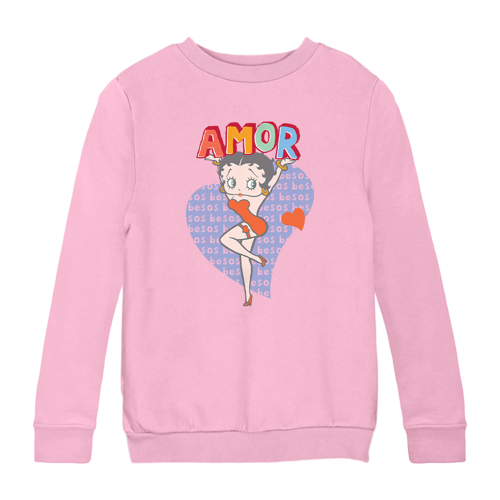 Betty Boop Amor Kids Sweatshirt