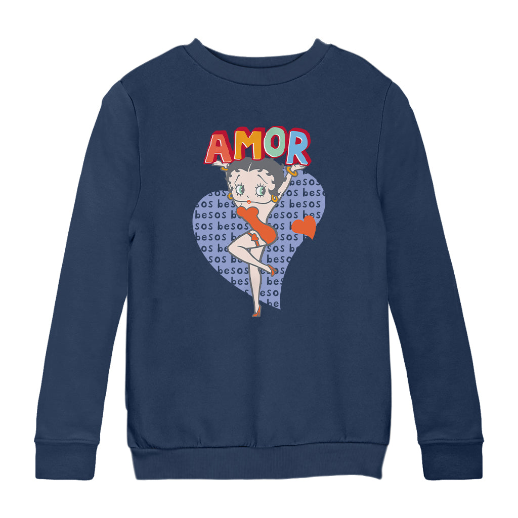 Betty Boop Amor Kids Sweatshirt