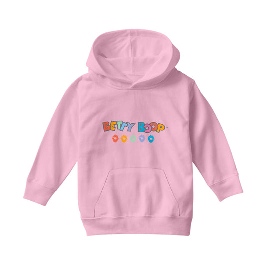 Betty Boop Rainbow Name and Lips Kids Hooded Sweatshirt