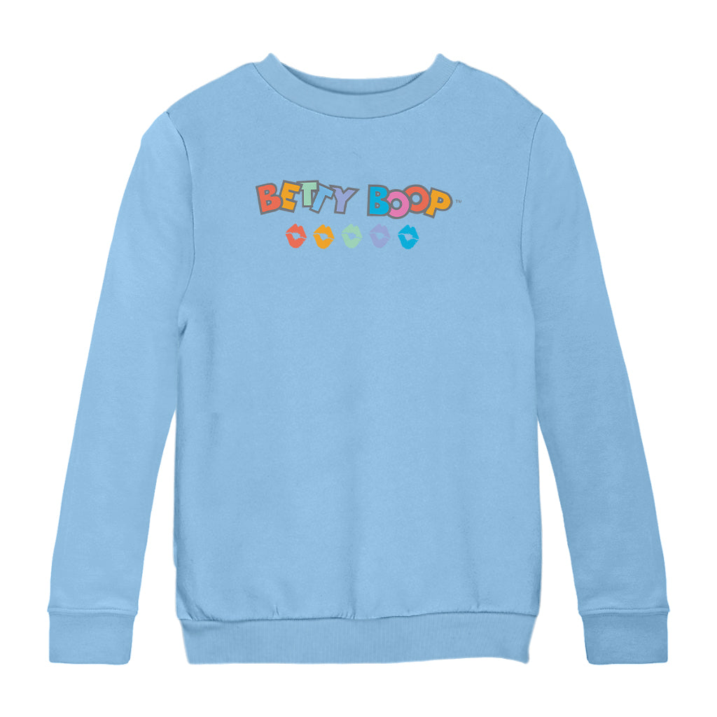 Betty Boop Rainbow Name and Lips Kids Sweatshirt