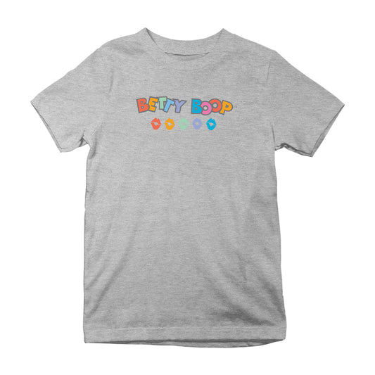 Betty Boop Rainbow Name and Lips Kids T-Shirt
