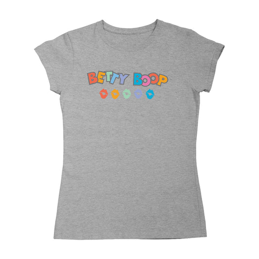Betty Boop Rainbow Name and Lips Women's T-Shirt