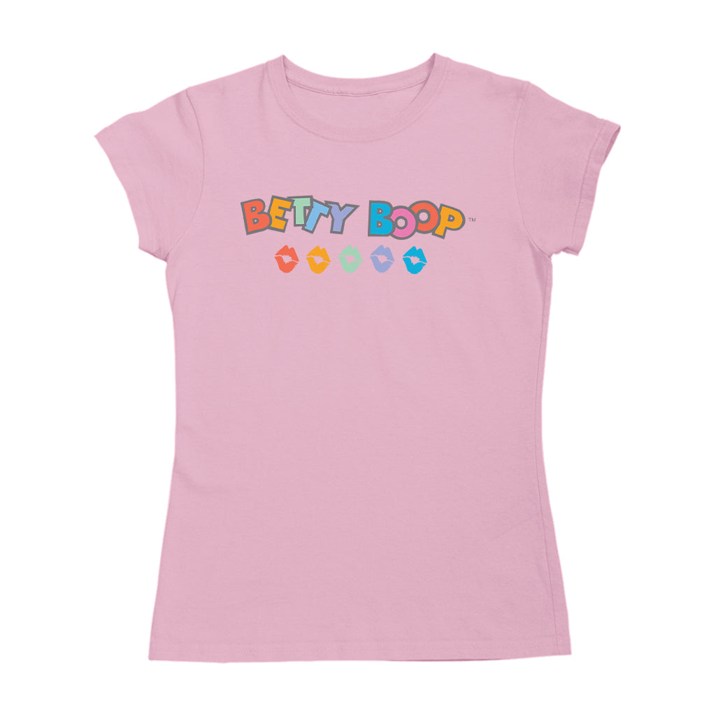 Betty Boop Rainbow Name and Lips Women's T-Shirt